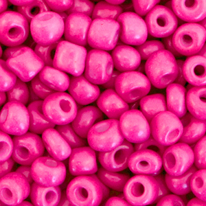 Glaskralen Rocailles neon roze 4 mm - per 20 gram