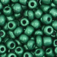 Glaskralen Rocailles hunter groen 4 mm - per 20 gram