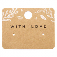 Sieradenkaartjes oorbellen with love - pakje van 50 kaartjes
