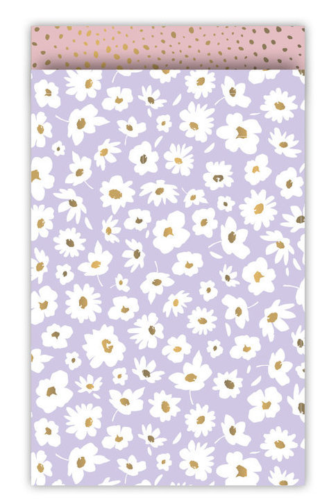 Cadeauzakje Fleur lila 12x19 - per 5