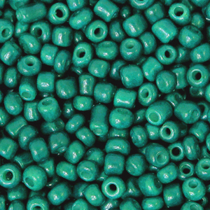 Glaskralen rocailles ultramarine green 3mm - per 10 gram
