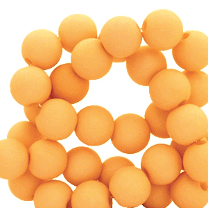 4 mm acryl kralen matt sorbet orange - per 5 gram