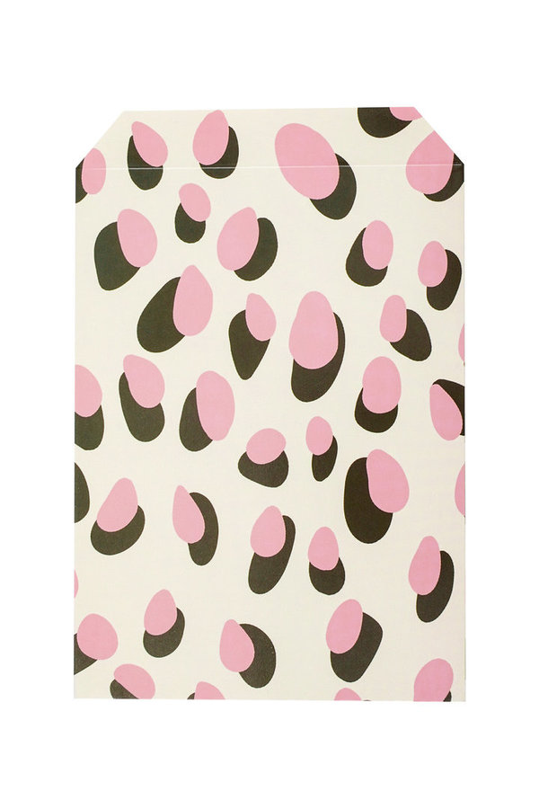 Sieradenenvelop 10x13 panterprint roze - per stuk