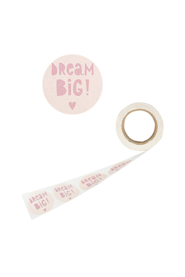 Stickers dream big roze- per 10