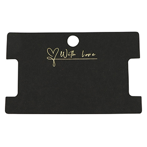 Sieradenkaartjes armband with love zwart - pakje van 50 kaartjes