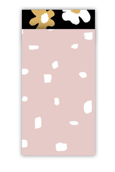 Cadeauzakje minimal dots roze/wit 7x13 - per 5