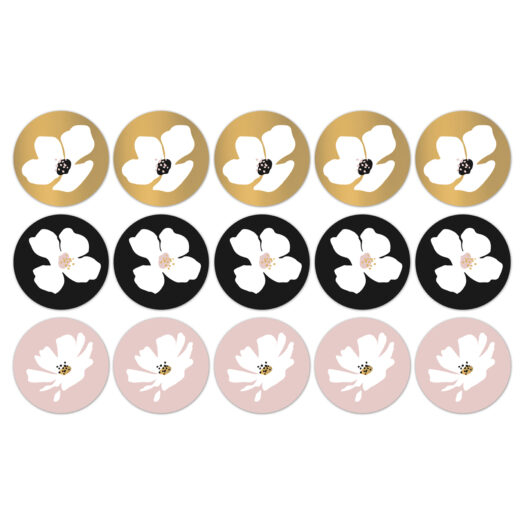 Stickers fresh flowers - per 10